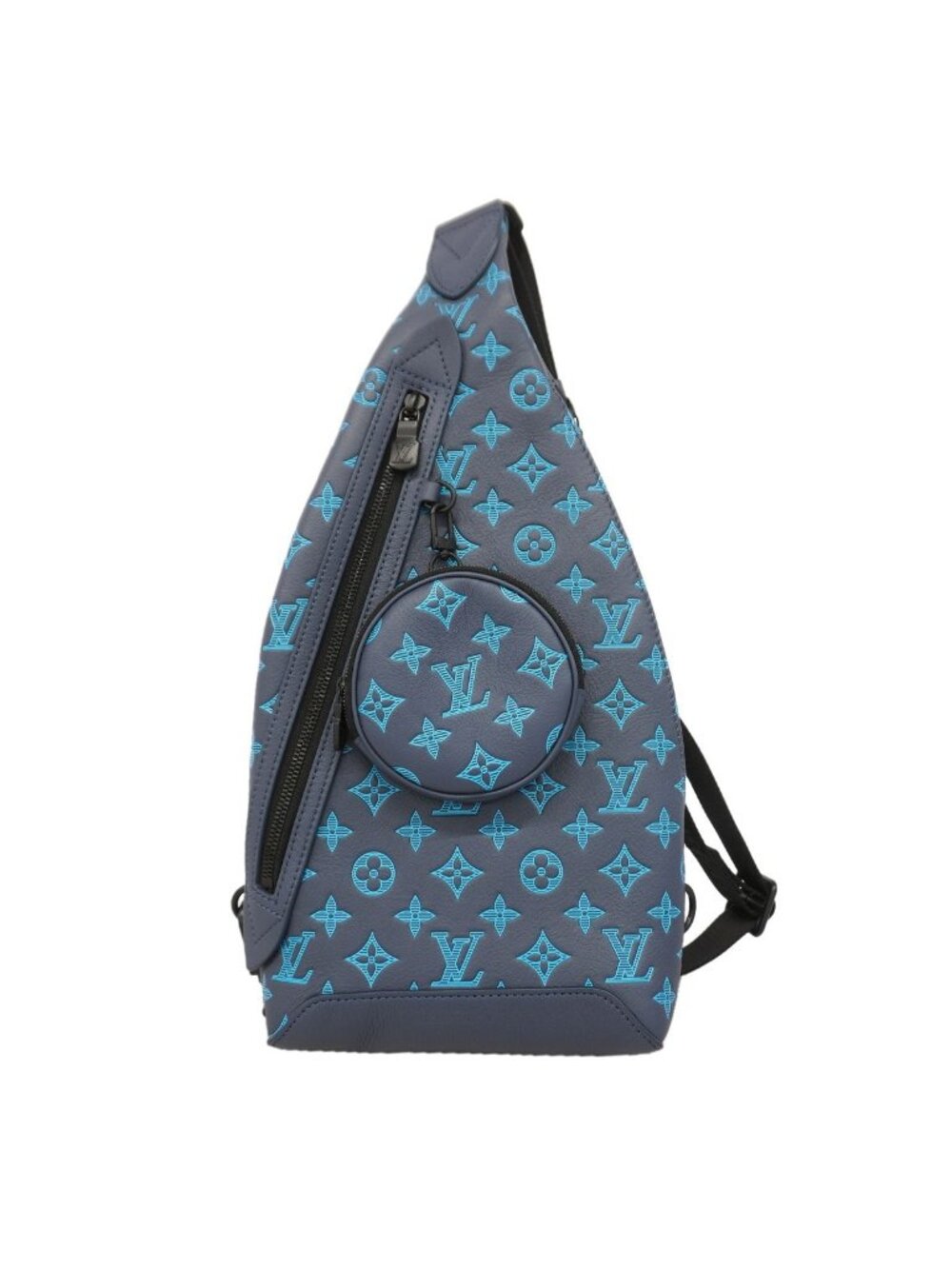 Louis Vuitton Belt Bag Monogram Shadow Duo Blue